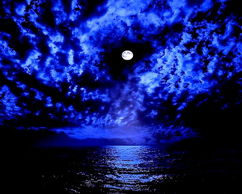 Moon light, clouds moon, natural, nature, new, nice, ocean, sea, HD ...