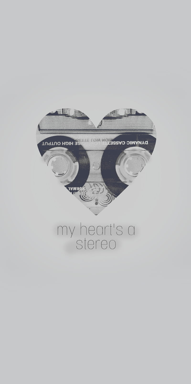 My hearts a stereo, heart, retro, tape, type, HD phone wallpaper