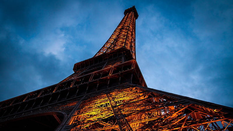 Closer Upward View Of Paris Eiffel Tower Travel, HD wallpaper