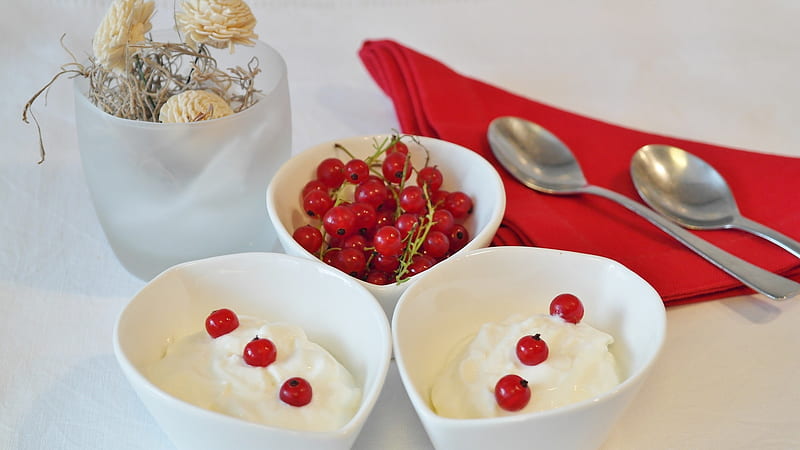 Yoghurt, Healthy, Food, Delicious, Berries, HD wallpaper