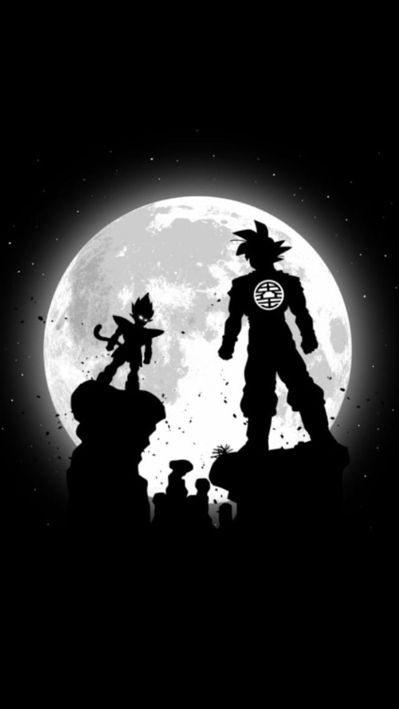 Goku Vegeta Moon, anime, ball, ball z, black, dragon, goku, japan, moon,  son, HD phone wallpaper | Peakpx