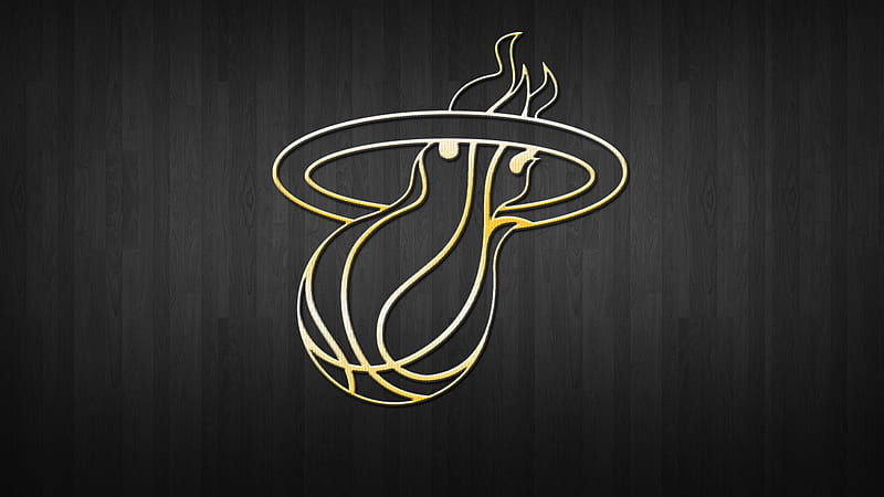 Miami Heat Logo In Black Background Miami Heat, HD wallpaper