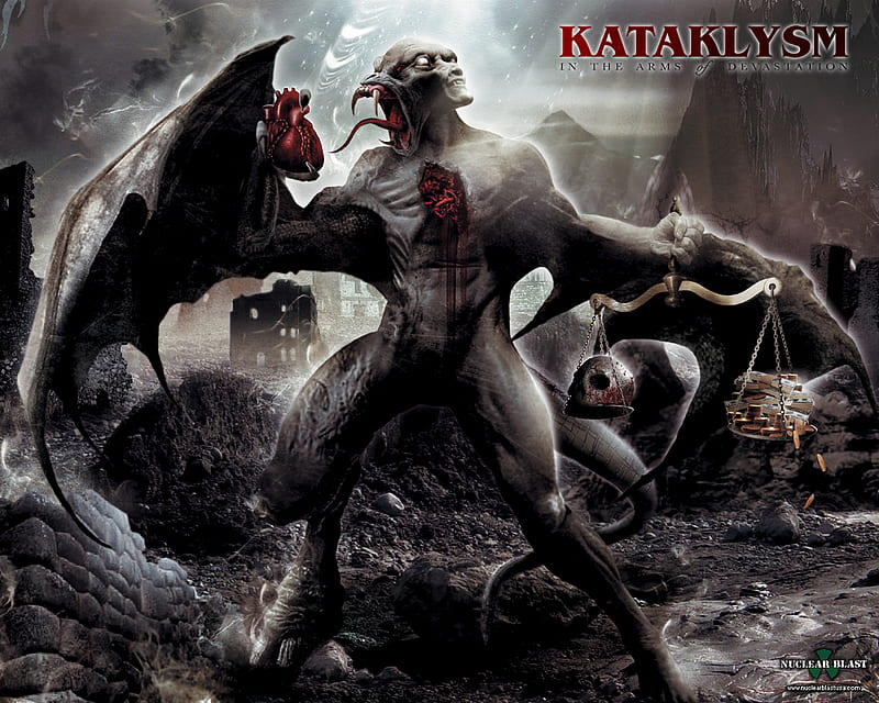 Kataklysm, metal, beastly, death, dark, music, scary, monster, HD wallpaper