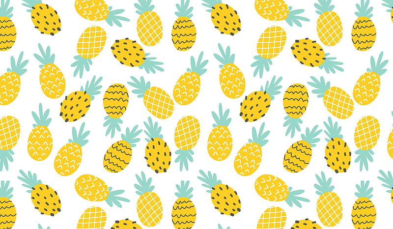 Ripe Yellow Pineapple For Phone. Pineapple Vector Illustration Pattern On Isolated White Background. 3584336 Vector Art at Vecteezy, HD wallpaper