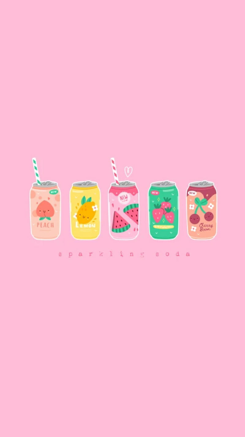 Kawaii, cute, fruit, soda, HD phone wallpaper | Peakpx