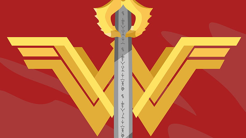 Wonder Woman Logo Minimalist , wonder-woman, superheroes, minimalism, minimalist, HD wallpaper