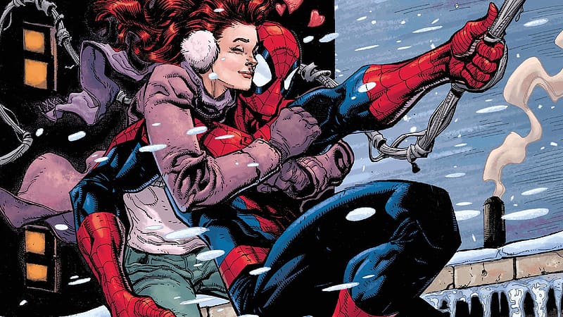 Spiderman and Mary Jane, Christmas Spider Man, HD wallpaper