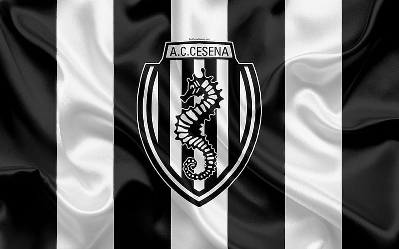 AC Cesena Serie football, silk texture, emblem, silk flag, Cesena FC HD wallpaper |