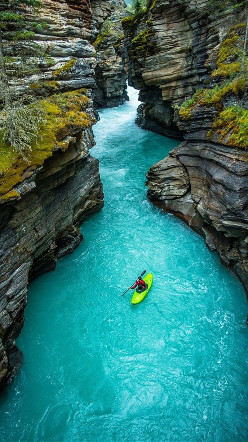 Nature, rafting, river, rocks, water, HD phone wallpaper