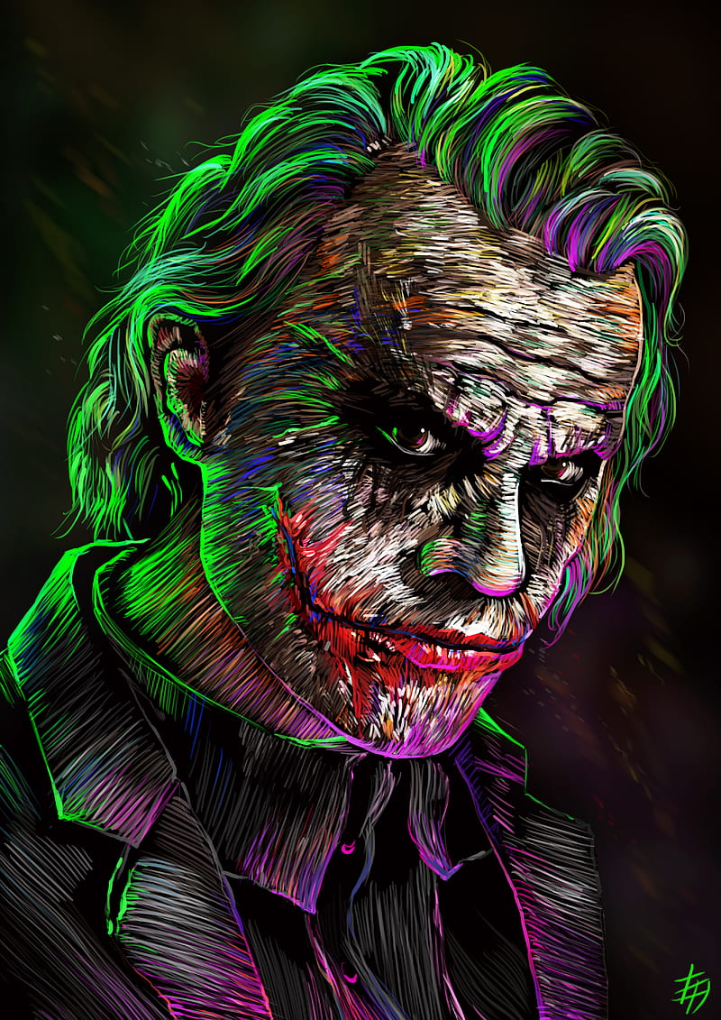 Joker Digital Art, joker, artwork, artist, behance, HD phone wallpaper | Peakpx