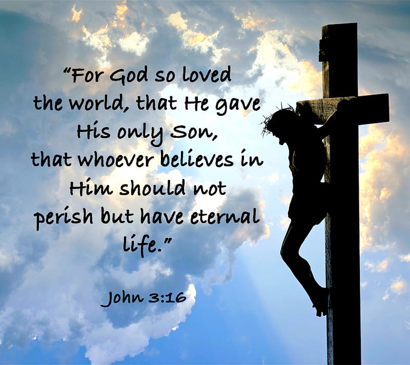 His Only Son, cross, easter, god, jesus, lord, love, spirituality, HD wallpaper
