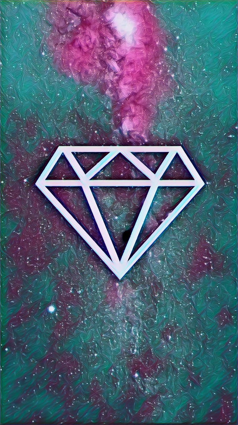 Diamante, diamond, diamonds, galaxy, logo, super, HD phone wallpaper