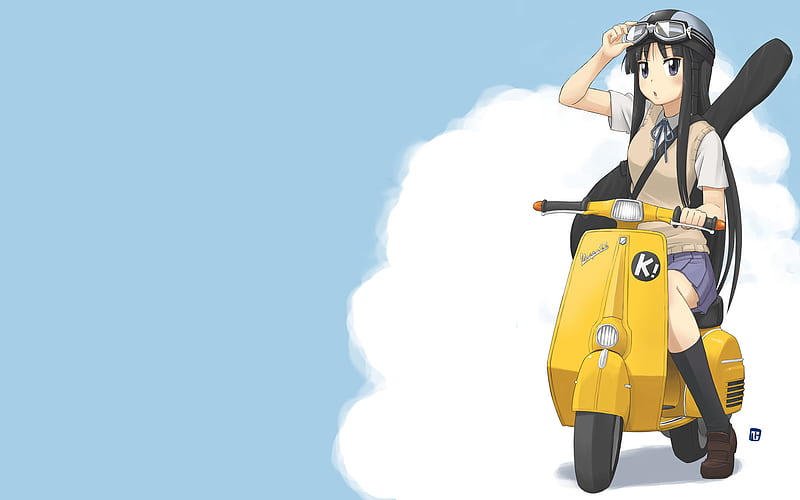 Mio Scooter, k-on, flcl, mio, scooter, HD wallpaper