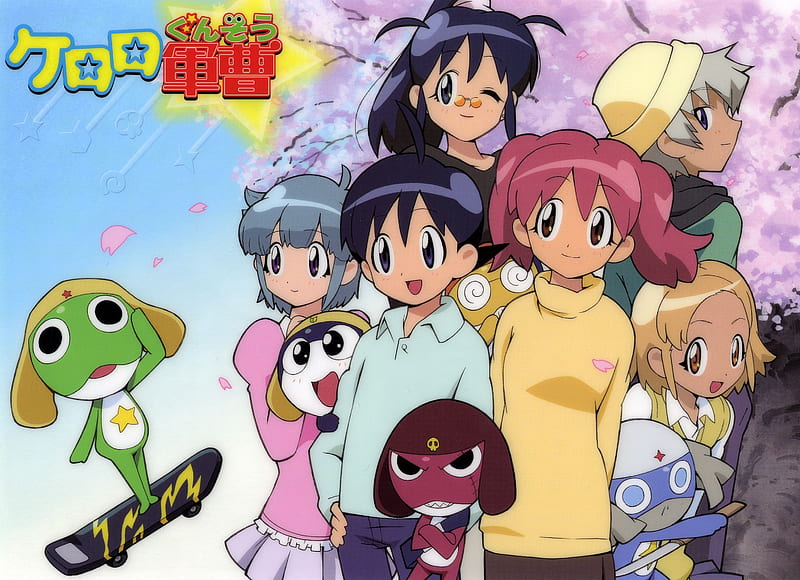 Keroro Gunso (Sgt. Frog) Main Characters, kululu, natsumi, dororo, keroro, gunso, sgt frog, giroro, tamama, HD wallpaper