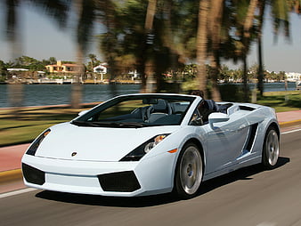 Paris, France - August 8, 2014: Convertible Supercar Lamborghini Gallardo  Spyder In The City Street During A Heavy Rain. Stock Photo, Picture and  Royalty Free Image. Image 119314987.