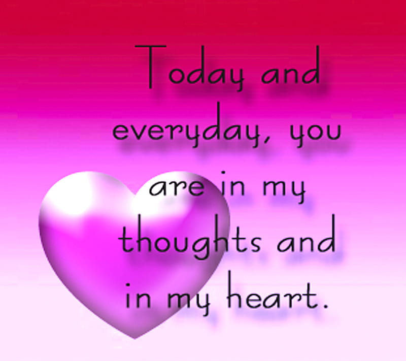 You Are In My Heart, love, pink, romance, thoughts, HD wallpaper