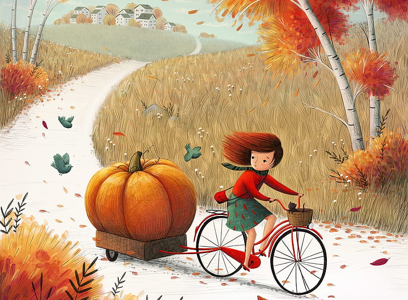 Drawing Beautiful Autumn Scene in Colored Pencil | Sandy Allnock