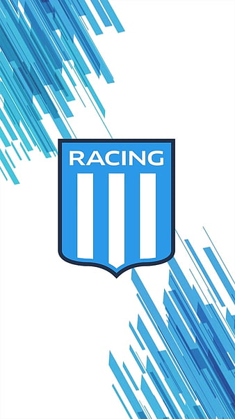 Download wallpapers Racing Club de Avellaneda, 4k, logo, geometric art,  Argentine football club, blue abstract background, Ar…