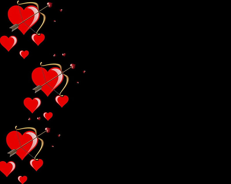REDHEARTSANDARROWS. jpg, valentines, corazones, cupid, arrows, HD wallpaper