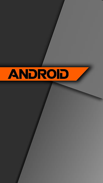 HD wallpaper android panels abstract dark design gray material modern orange tech text thumbnail