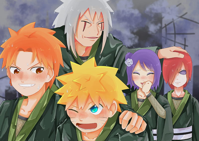 Naruto, Jiraiya (Naruto) , Konan (Naruto) , Nagato (Naruto) , Naruto Uzumaki , Yahiko (Naruto), HD wallpaper