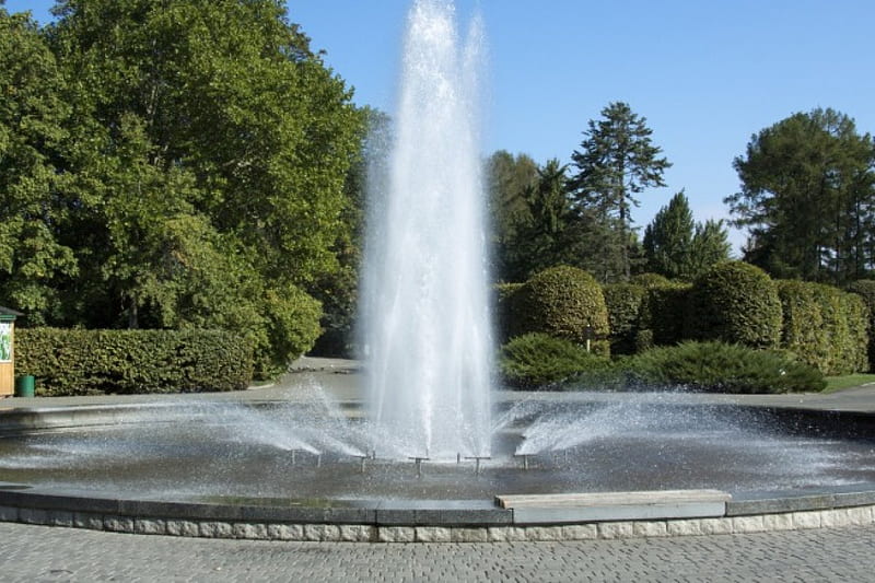 Beautiful Fountain, feature, water, tall, faountain, HD wallpaper
