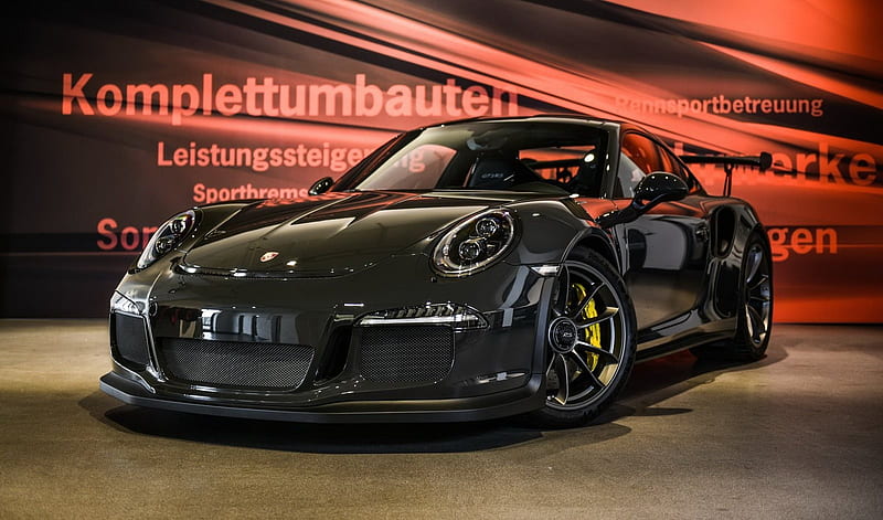 Porsche-911-GT3-RS-by-EDO-Competition, Sporty, Black, Porsche, Carbon Fiber, HD wallpaper