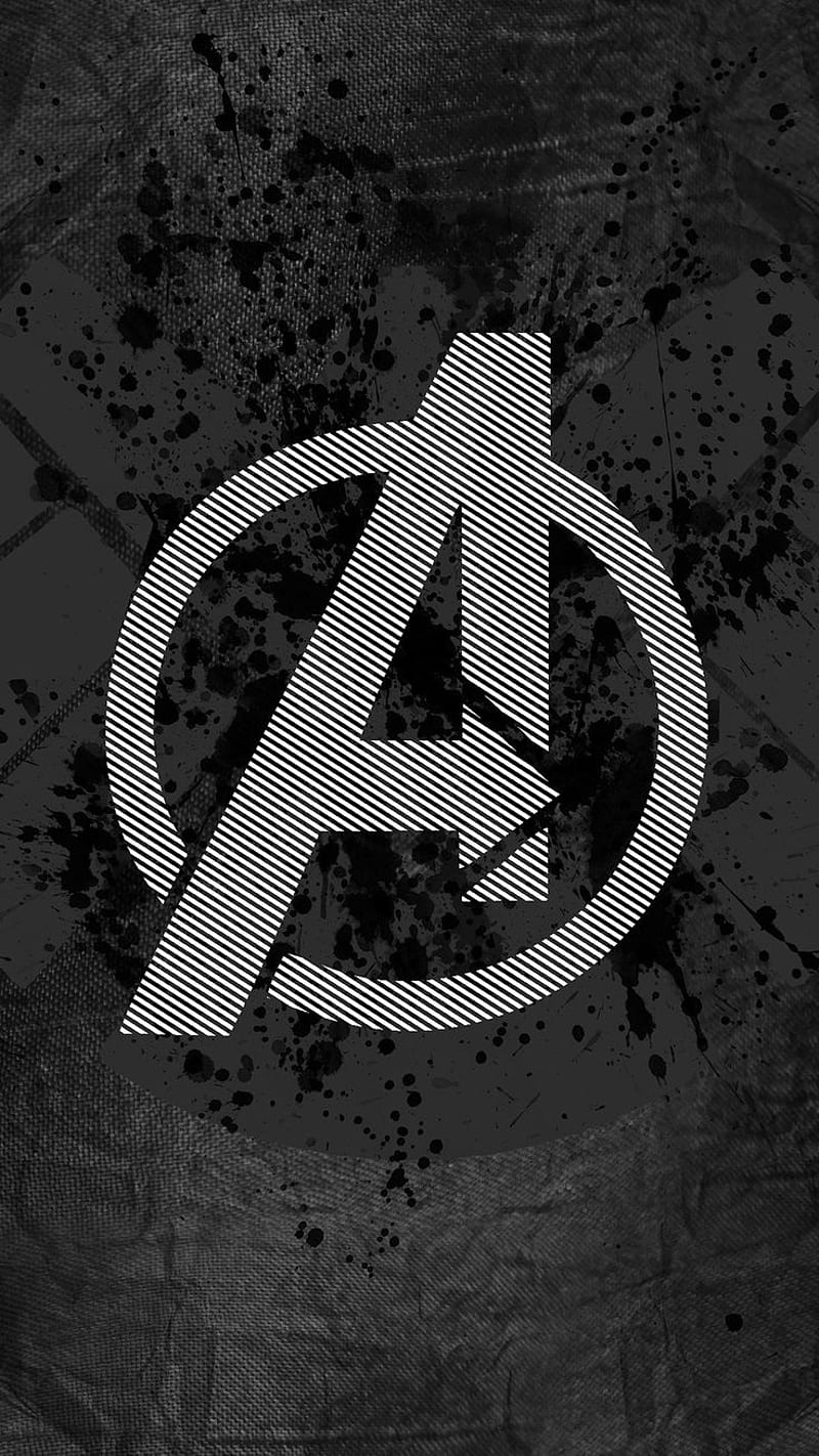 Avengers Logo, avengers, black, logo, HD phone wallpaper