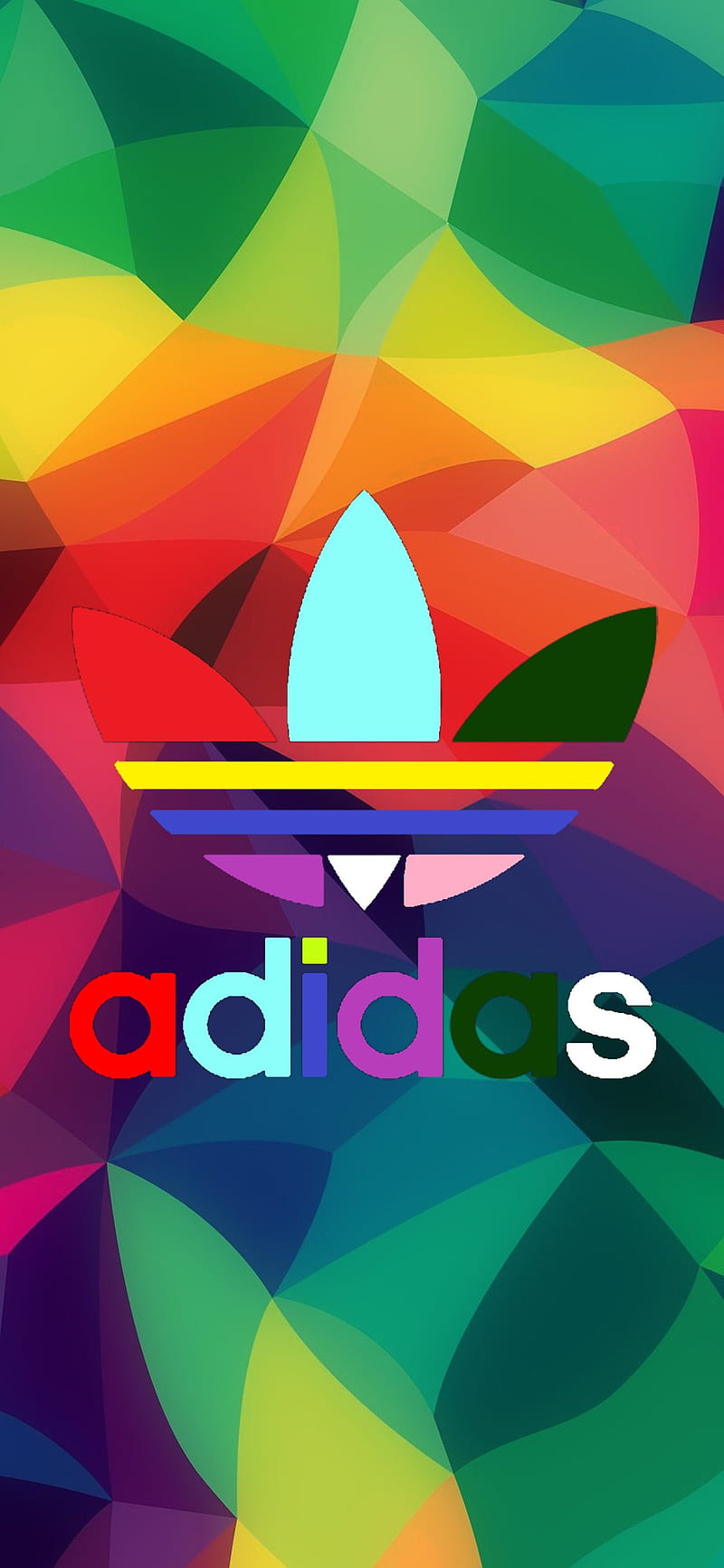 Adidas polygon brand, clothing, shoes, geometric, HD phone wallpaper