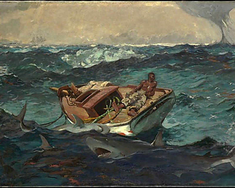 Winslow Homer - The Gulf Stream, painting, disaster, american, nineteenth century, HD wallpaper