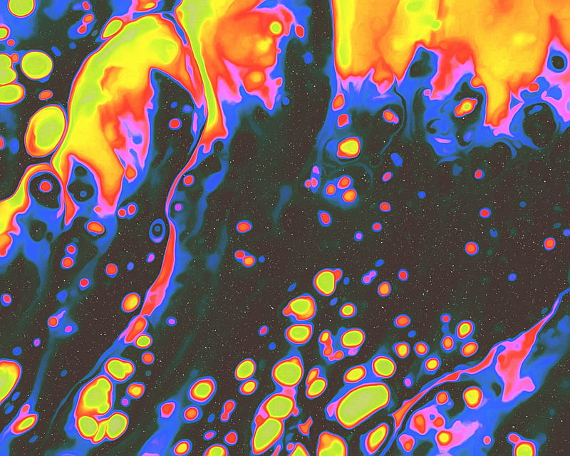 Sea of Emotion, abstract, acrylic pour, dirty pour, fluid art, nebula, neon, outer space, psicodelia, rainbow, trippy, HD wallpaper