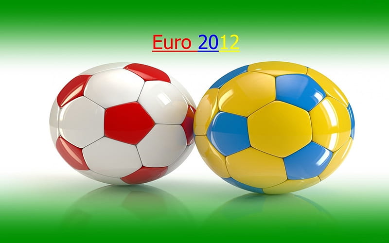 European Championship EURO 2012, soccer, championship, balls, two, HD wallpaper