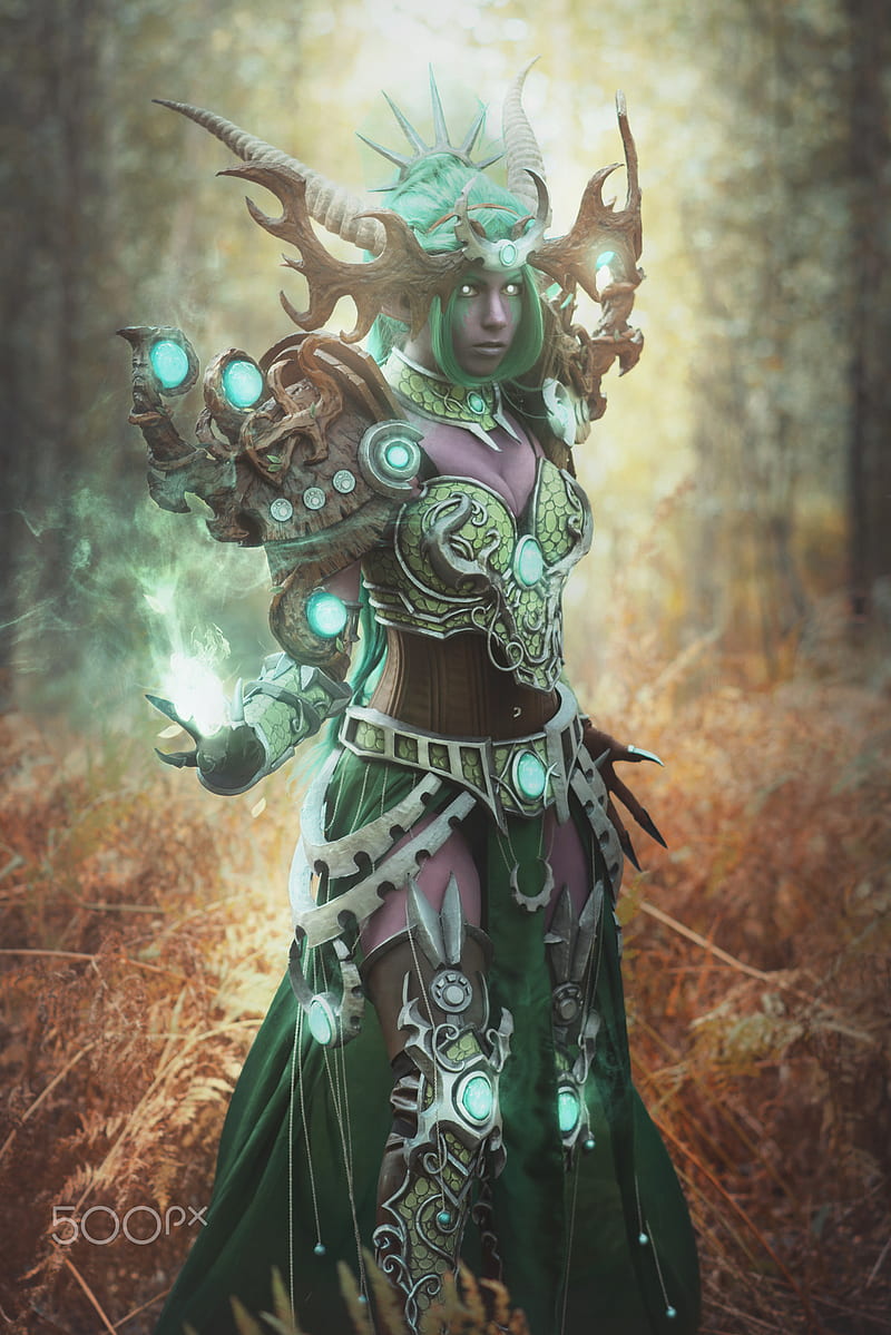 fantasy girl, , Druid, World of Warcraft, cosplay, HD phone wallpaper