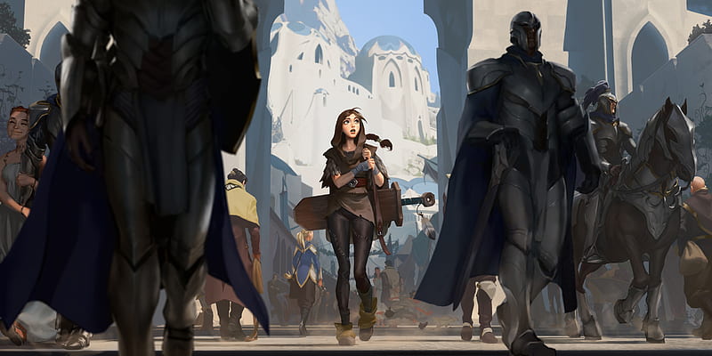 Video Game, Legends of Runeterra, Armor, Girl, Knight, HD wallpaper