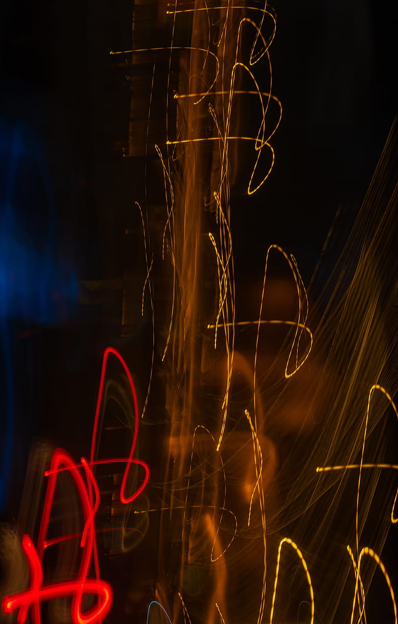 light, blur, long exposure, lines, sparks, abstraction, HD phone wallpaper