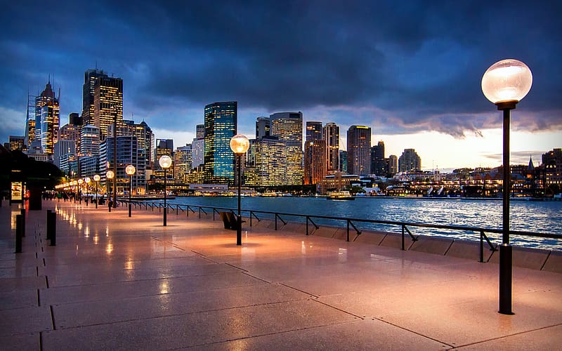 Cities, Sydney, City, Building, Street, Lamp Post, , Circular Quay, Sydney Harbour, HD wallpaper