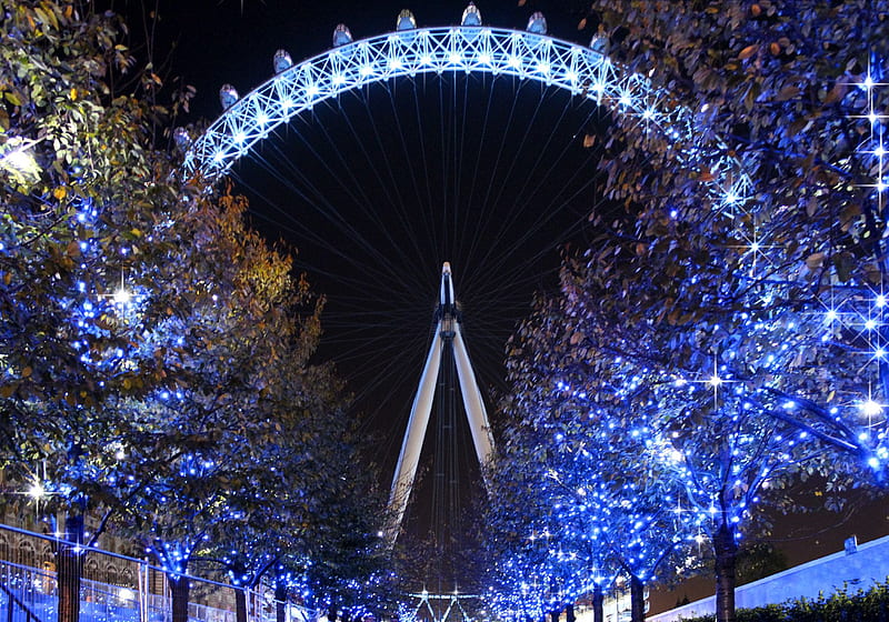 London Eye-At Night, at night, london eye, bonito, HD wallpaper | Peakpx