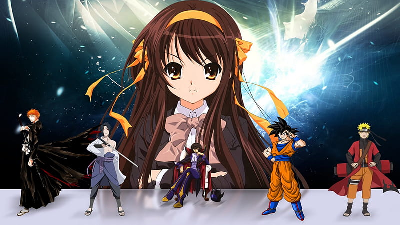AMRU! Anime Manga Rescue Unit!, Anime, Naruto, Bleach, Haruhi, Sasuke, Boys, Goku, Girl, Lelouch, HD wallpaper