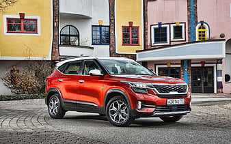 Kia Seltos, street, 2020 cars, crossovers, 2020 Kia Seltos, korean cars, Kia, HD wallpaper