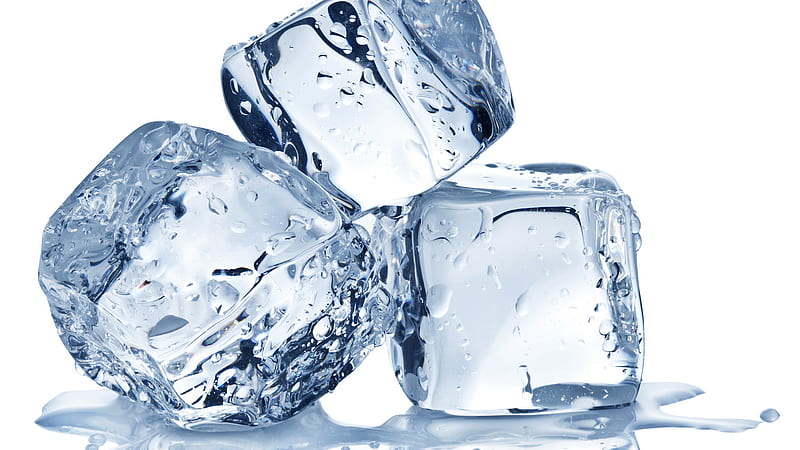 Ice Cubes In White Background Ice Cube, HD wallpaper