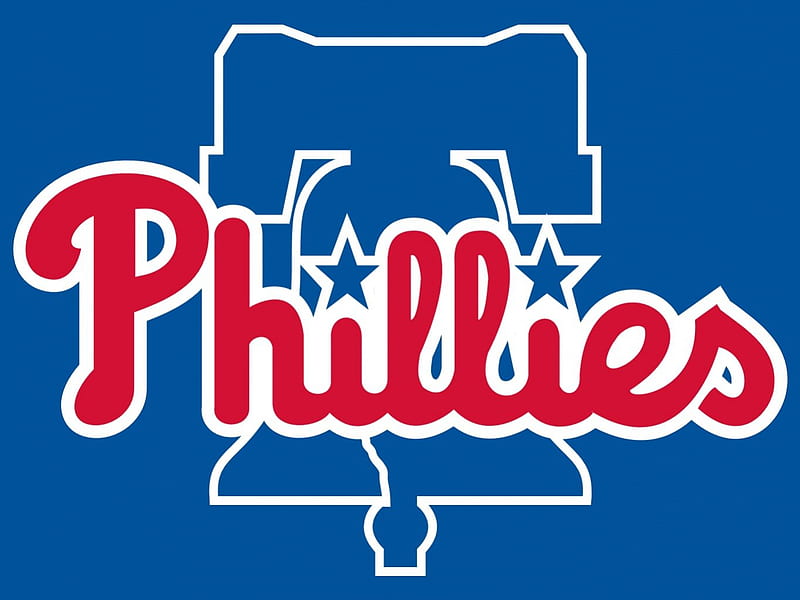 Philadelphia Phillies logo (Liberty Bell version), liberty, liberty bell, bell, philiadelphia phillies, philadelphia, blue, HD wallpaper