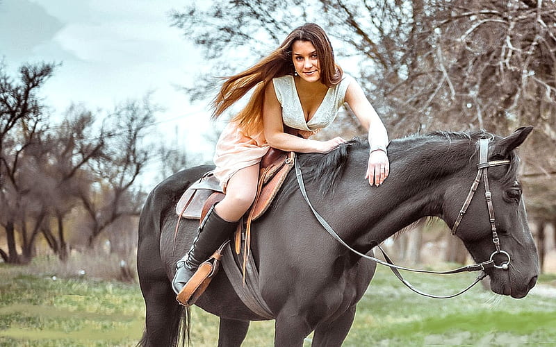 Want To Ride. ., female, models, cowgirl, boots, ranch, fun, outdoors, women, horses, brunettes, girls, fashion, western, style, HD wallpaper