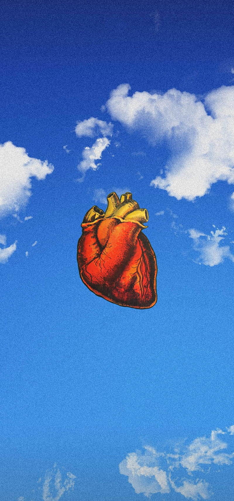 Heart Sky, blue, loteria, nube, HD phone wallpaper