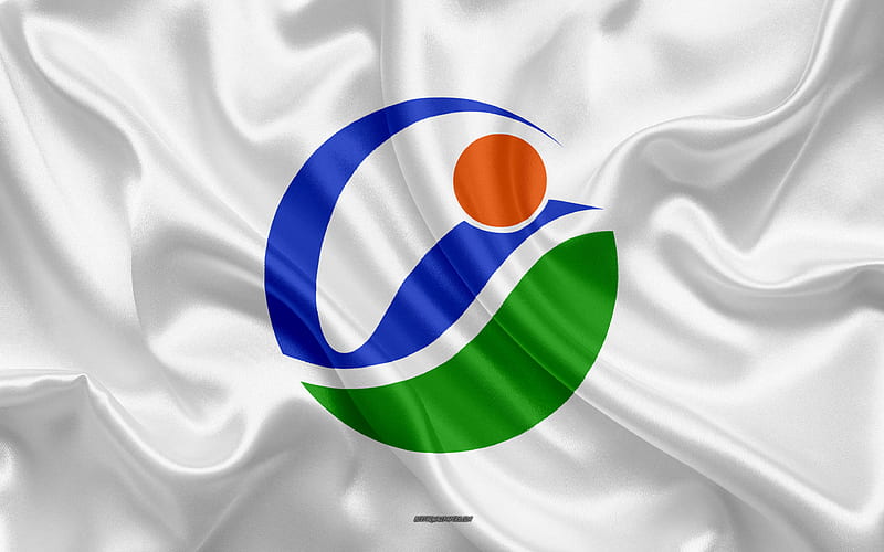 Flag of Imabari city of japan, silk texture, Imabari flag, japan, japanese cities, art, Asia, Ehime Prefecture, Imabari, HD wallpaper