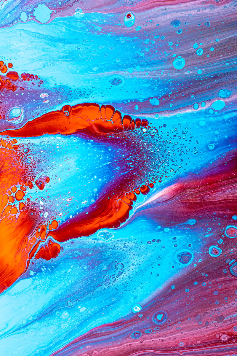 Paint Stains Macro Liquid Colorful Abstraction Hd Phone Wallpaper