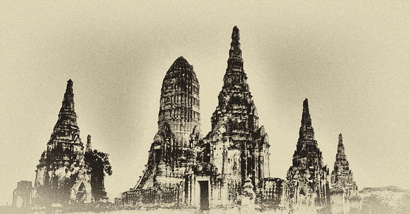 Wat Chaiwatthanaram, temple, world heritage, thailand, Ayutthaya, HD wallpaper