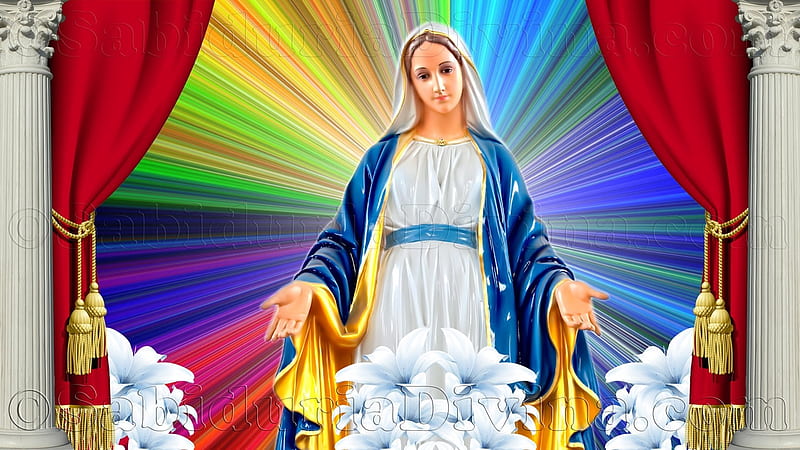 Blessed VirginMary, christ, virgin, jesus, mary, HD wallpaper