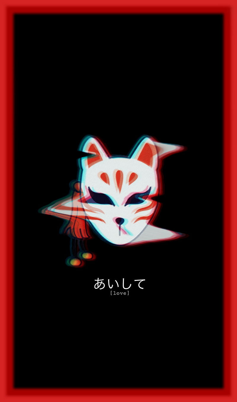 mascara kitsune, japones, kitsune, mascara, red, zorro, HD phone wallpaper