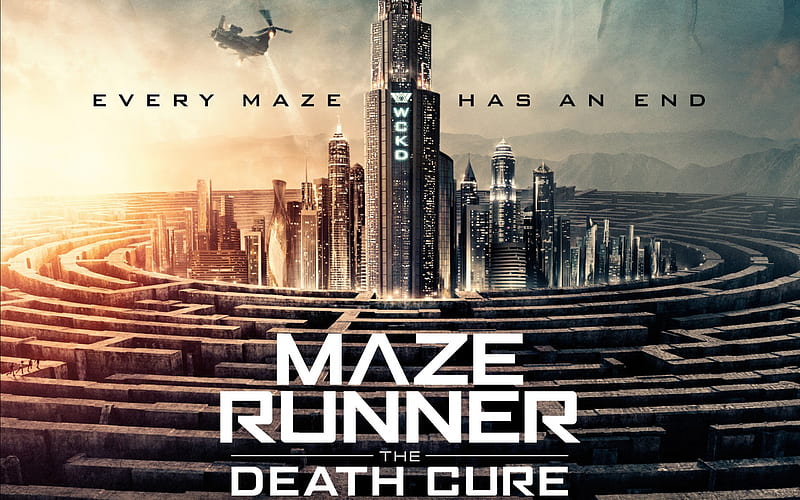 Maze Runner, The Death Cure, 2018, poster, new movies, Dylan OBrien, Kaya Scodelario, Thomas Brodie-Sangster, HD wallpaper