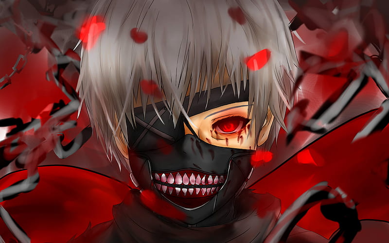 Ken Kaneki Red Eye Eyepatch Tokyo Ghoul 4K Phone iPhone Wallpaper #5680b